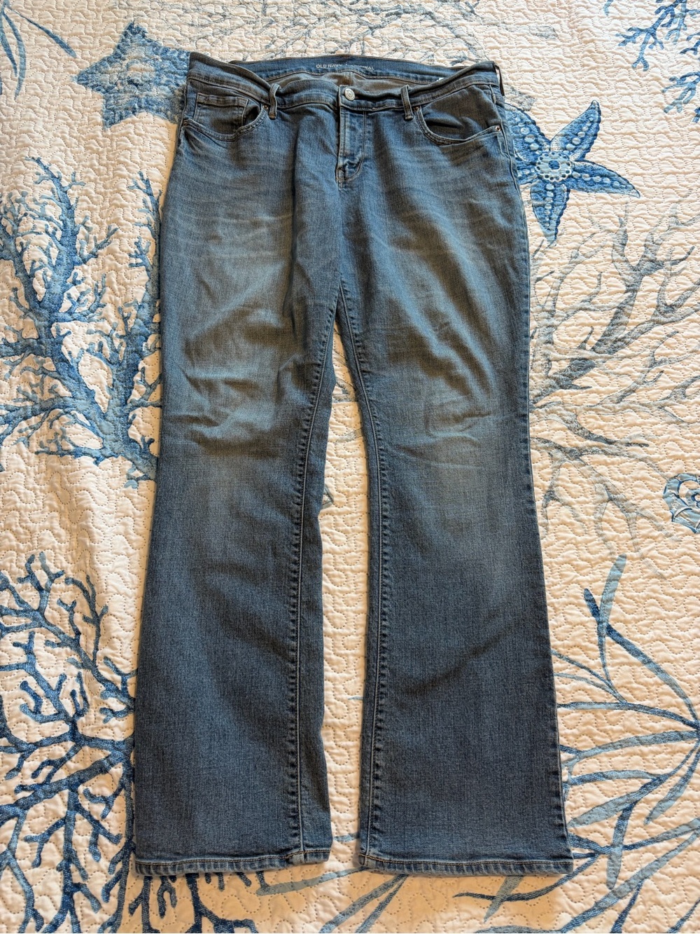Old Navy Size 12 Short Mid Rise Blue Jeans